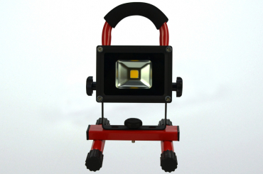 AkkuLED-Flutlichtstrahler 5,5x2,1mm DC 600 Lm. 120Â°  Akku 60W warmweiss 8,4V DC 