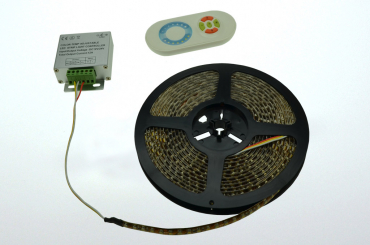 LED-Lichtband 3Pin Stecker  Lm. 120Â°  2800-6500K  warm/kaltweiss 12V DC, 5m, 6mm, IP65, braunes PCB 