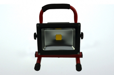 AkkuLED-Flutlichtstrahler 5,5x2,1mm DC 1200 Lm. 120Â°  Akku, dimmbar 100W warmweiss 12V DC 