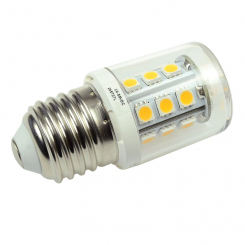 LED-Stiftsockelleuchte E27 290 Lm. 300Â° 10-30V DC dimmbar 35W warmweiss 12V AC/DC 