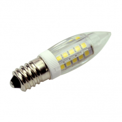 E14 LED Kerze, 51x SMD 300 Lumen warmweiss 230V 3W DC-kompatibel 90-269V 