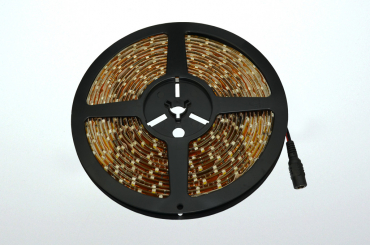LED-Lichtband 5,5x2,1 DC  Lm. 120Â°  dimmbar  warmweiss 12V DC, 5m, 8mm, IP65, braunes PCB 
