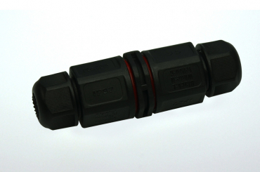 Anschlussstecker für 3 adrige Kabel, schwarz 