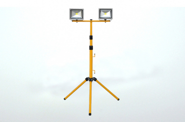 Stativ für Flulichtstrahler 2x 20W, gelb-schwarz 