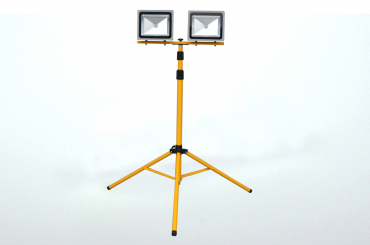 Stativ für Flulichtstrahler 2x 50W, gelb-schwarz 