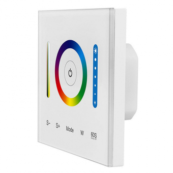 Wandpanel zur Steuerung von mehrfarbigen 12-24V LED-Produkten, (CCT, RGB, RGBW, RGBCCT) 