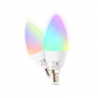 E14 LED Kerze Zigbee 3, 300 Lm. 4 W. RGB + warm - kaltweiss stufenlos 