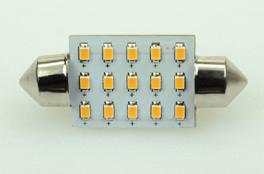 37mm LED Soffittenlampe, 6xSMD 2216 120 Lumen warmweiss 12V 1,5W DC-kompatibel 10-30V   