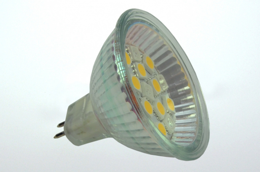 GU5.3 LED Spot MR16, 16xSMD 5050 rot/warmweiß schaltbar 150 Lumen warmweiss/rot 12V 1,8W DC-kompatibel 10-30V 