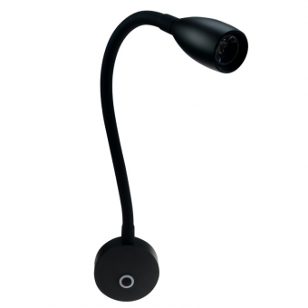 LED Schwanenhalsleuchte mit Dimmschalter 140 Lumen, warm- neutralweiss, 12V 2W DC-kompatibel 10-30V 