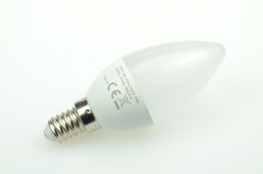 E14 LED Kerze, 4x SMD 370 Lumen warmweiss 230V 3,7W DC-kompatibel 60-269V 