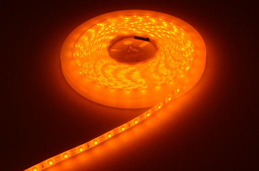 LED Lichtband, 60x SMD 3528/m, Silikonverguss, amber 5000x8x2,5 amber 