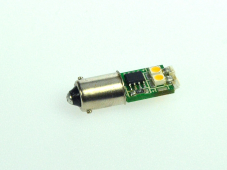 LED-Bajonettsockelleuchte BA9s 35 Lm. 300Â° 10-16V dimmbar 5-10W warmweiss 12V DC 