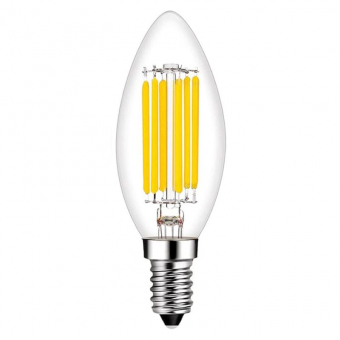 E14 LED Kerze Filament COB 480 Lumen warmweiss 12V 4,2W DC-kompatibel 12-36V 