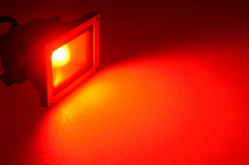 LED Flutlichtstrahler F Serie rot 230V 7W    