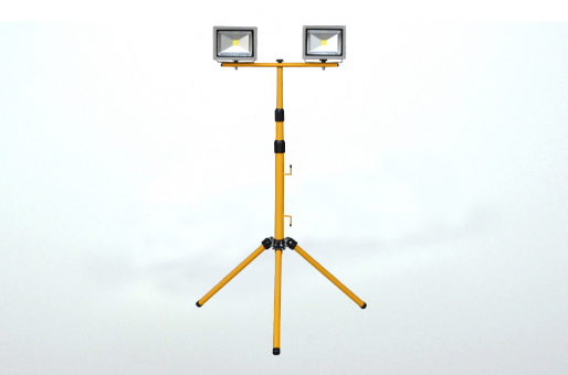 Stativ für Flulichtstrahler 2x 20W, gelb-schwarz 