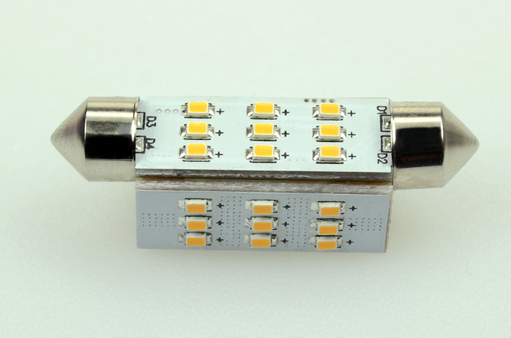 42mm LED Soffittenlampe, 27xSMD 2216 150 Lumen warmweiss 12V 2W DC